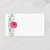 Roze Gerbera Daisy Green Wedding Place Card Plaatskaartje (Achterkant)