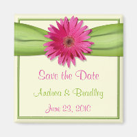  Roze Gerbera Daisy Monogram Magnet