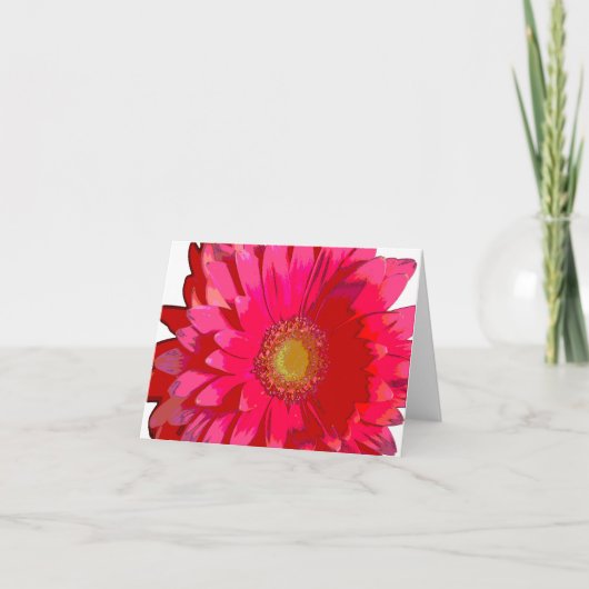 Roze Gerbera Daisy Note Card Kaart (Voorkant)