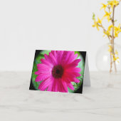 Roze Gerbera Daisy notecard Kaart (Gele Bloem)
