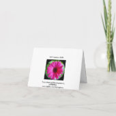 Roze Gerbera Daisy notecard Kaart (Achterkant)