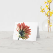 Roze Gerbera Daisy Notecard Kaart (Gele Bloem)