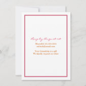 Roze Gerbera Daisy Oranje Ribbon 60th Birthday Kaart (Achterkant)