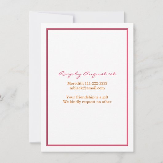 Roze Gerbera Daisy Oranje Ribbon 60th Birthday Kaart (Achterkant)