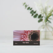Roze Gerbera Daisy Personal Visitekaartje (Staand voorkant)