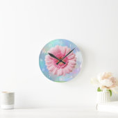 Roze Gerbera Daisy Round Wall klok (Huis)