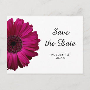 Roze Gerbera Daisy Save the Date Briefkaart