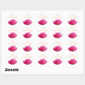 Roze Gerbera Daisy Sinaasappel Gepersonaliseerde b Ronde Sticker (Vel)