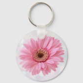 Roze Gerbera daisy Sleutelhanger (Voorkant)