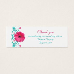 Roze Gerbera Daisy Special Occasion Favor Tags Mini Visitekaartjes