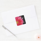 Roze Gerbera Daisy Square Favor Label (Envelop)