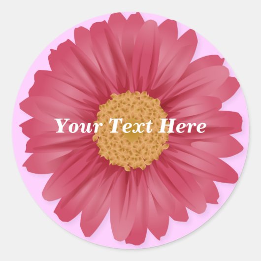 Roze Gerbera Daisy  Sticker (Voorkant)