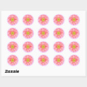 Roze Gerbera Daisy  Sticker (Vel)
