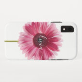 Roze Gerbera Daisy Stoere Apple iPhone XR Hoesje (Achterkant (horizontaal))