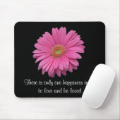 Roze Gerbera Daisy to Love and be Loving Mousepad Muismat (Met muis)