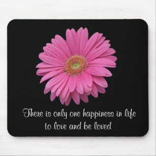 Roze Gerbera Daisy to Love and be Loving Mousepad Muismat