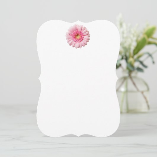 Roze Gerbera Daisy Uitnodigingen (Staand voorkant)