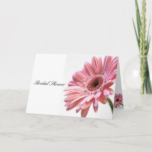 Roze gerbera daisy vrijgezellenfeest kaart (Voorkant)