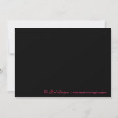 Roze Gerbera Daisy Wedding Invitation Kaart (Achterkant)