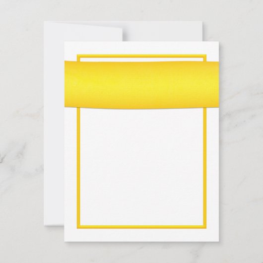 Roze Gerbera Daisy Yellow Ribbon Wedding Save The Date (Achterkant)