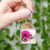 Roze Gerbera Flower Sleutelhanger (Hand)
