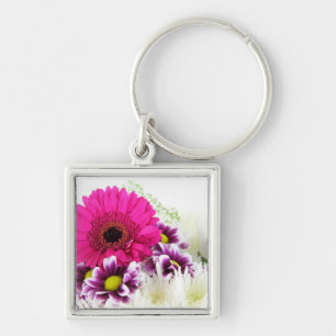 Roze Gerbera Flower Sleutelhanger