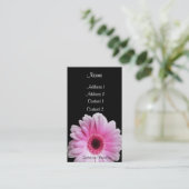 Roze Gerbera - Gepersonaliseerd Visitekaartje (Staand voorkant)
