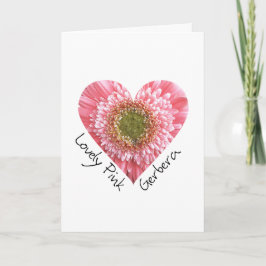 Roze gerbera - Harde vorm Kaart