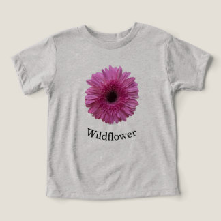 Roze Gerbera Madeliefje Wildflower Peuter T-Shirt