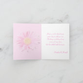 Roze Gerbera Madeliefjes op Witte Dankkaart Bedankkaart (Binnen)