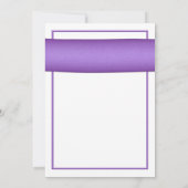 Roze Gerbera met uitnodiging van het Paarse Satin (Achterkant)