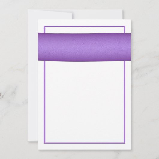 Roze Gerbera met uitnodiging van het Paarse Satin  (Achterkant)