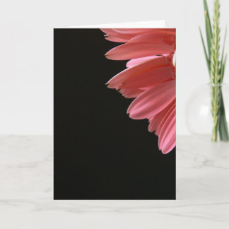 Roze Gerbera op Zwarte Kaart