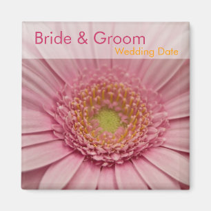 Roze Gerbera Opslaan Datum Magnet