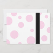 Roze Gerbera Polka Dot Wedding Uitnodiging (Achterkant)