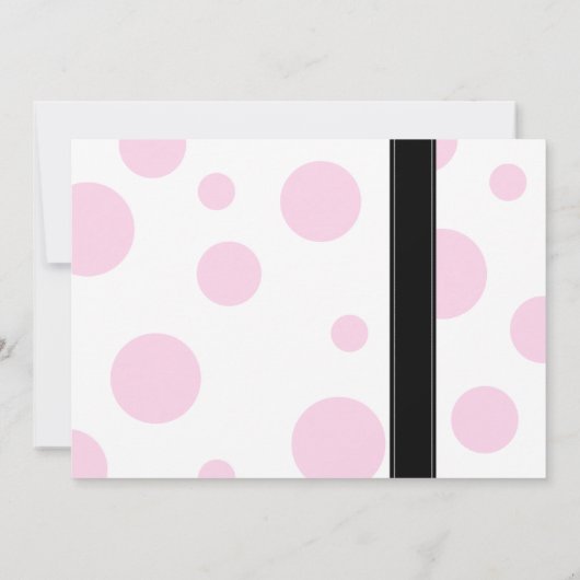 Roze Gerbera Polka Dot Wedding Uitnodiging (Achterkant)