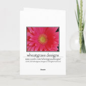 Roze Gerbera Tulp Dankkaart Bedankkaart (Achterkant)