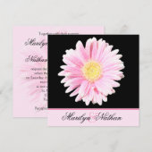 Roze Gerbera Wedding Uitnodiging (Voorkant / Achterkant)