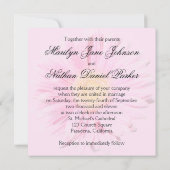 Roze Gerbera Wedding Uitnodiging (Achterkant)