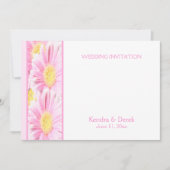 Roze Gerberas over de uitnodiging tot het indienen (Voorkant)