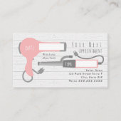 Roze Gereedschap Hair Stylist Afspraak Visitekaartje (Voorkant)