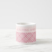 ROZE GEREGELDE DEKEN Espresso Kop + Tekst / Blos (Voorkant)