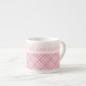 ROZE GEREGELDE DEKEN Espresso Kop + Tekst / Blos (Voorkant rechts)