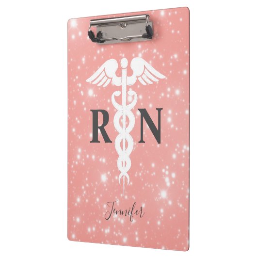 Roze geregistreerd zuster RN script op maat Klembord (Links)