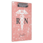 Roze geregistreerd zuster RN script op maat Klembord (Rechts)