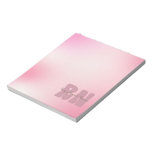 Roze Geregistreerde Verpleegster Notitieblok (Linkerzijde)