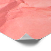 Roze Gerimpelde Document Textuur Achtergrond Poster (Hoek)