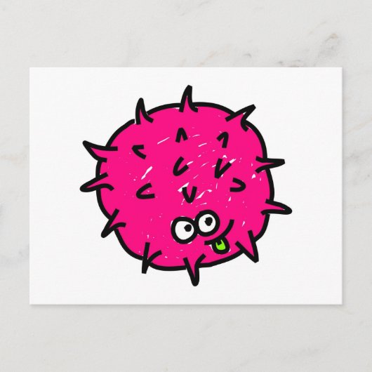 Roze germ briefkaart (Voorkant)