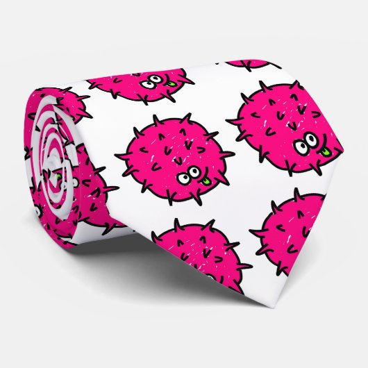 Roze germ stropdas (Opgerold)