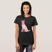 Roze German Shepherd Fied T-shirt (Voorkant volledig)